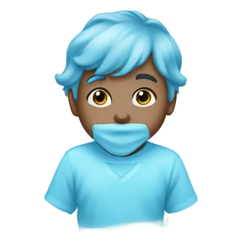 Baby blue heart emoji  sticker