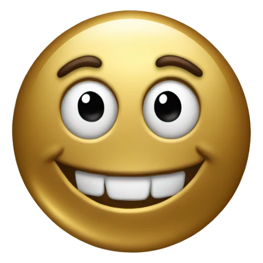 smile face poop made of gold sticker