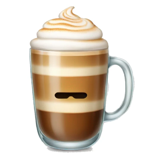 glass of cappuccino sticker