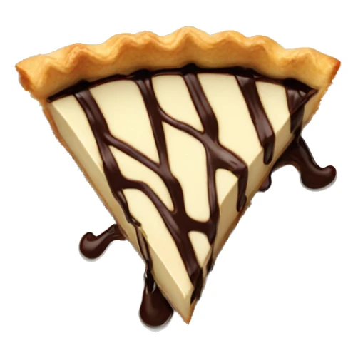 slice of pie with chocolate drizzled on top sticker