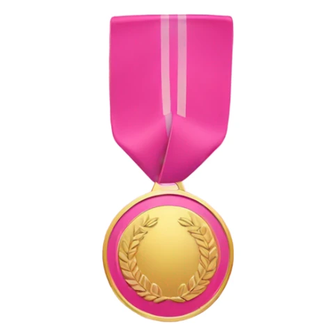 PINK AWARD MEDAL sticker