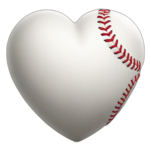 COEUR EN FORME DE BALLE DE BASEBALL sticker