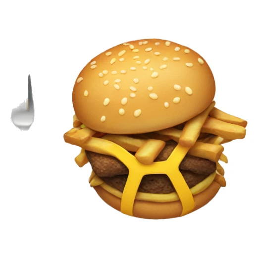 junk food on a plate sticker