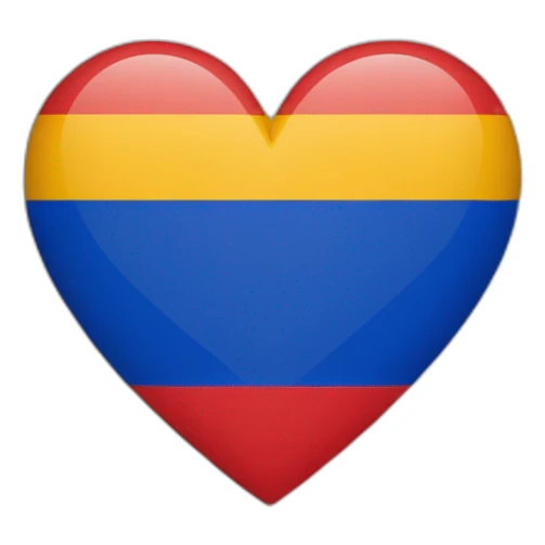 heart with the flag of Armenia and Central Africa inside sticker