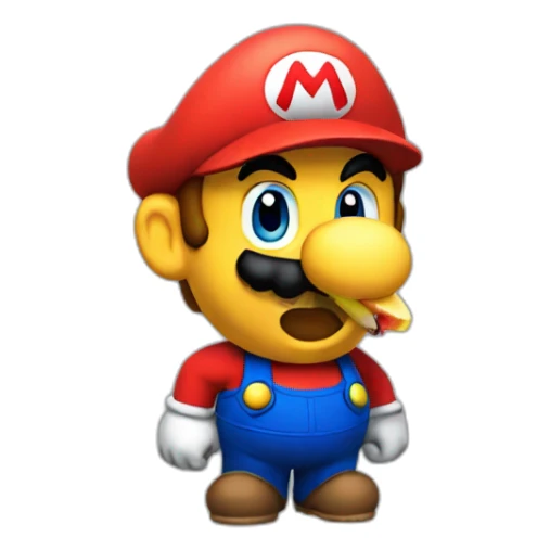 gay mario eating a banana sticker