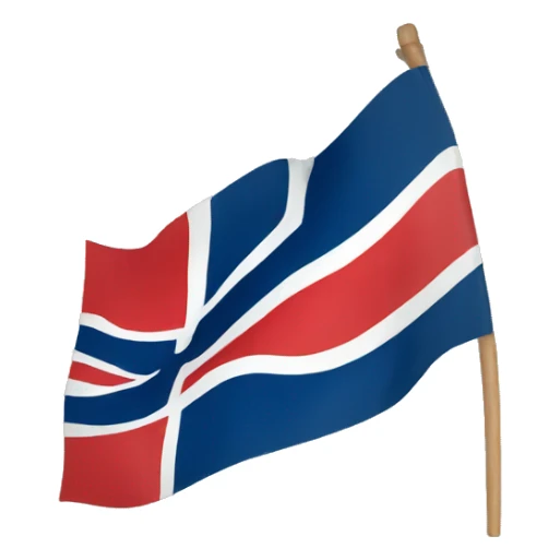 Norwegian Flag Emoji With Darker Red And Blue sticker