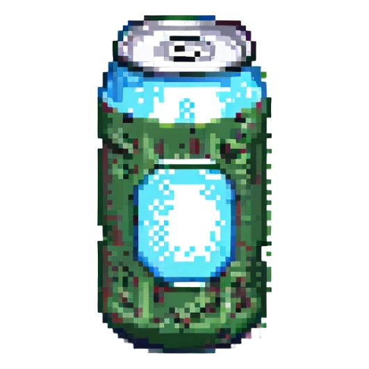 A soda can sticker