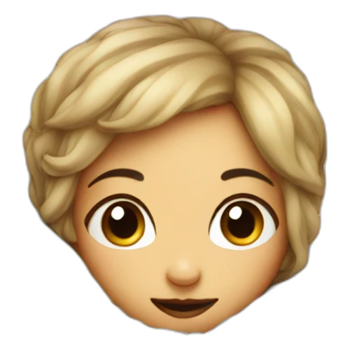 Cute girl on pillow sticker