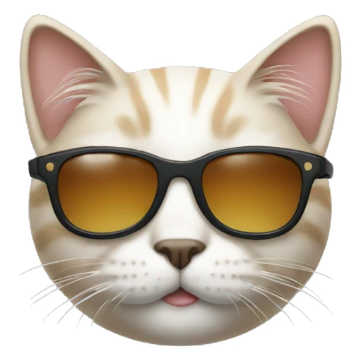 Cat with sunglasses sticker