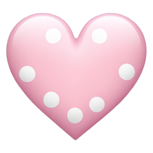 baby pink heart with white dots  sticker