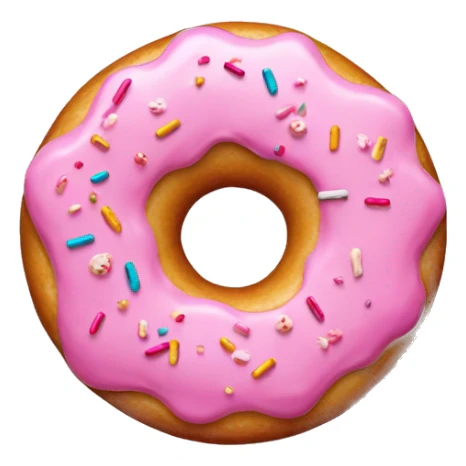 Donut with pink frosting and sprinkles  sticker