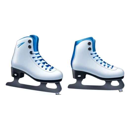 An icon showing a pair of speed skates gliding on an icy track, leaving sharp trails. The background features a grand speed skating arena with spectators, bright lights, and a winter landscape visible through the open structure. Transparent background enhances the dynamic motion. sticker