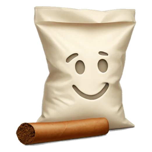 a bag of flour smokes a cigar sticker