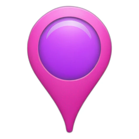 location pin  is pink and purple sticker