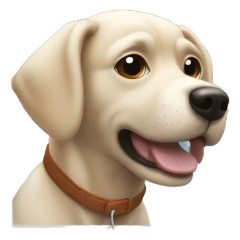 dog gazing through window indoors no tongue  sticker