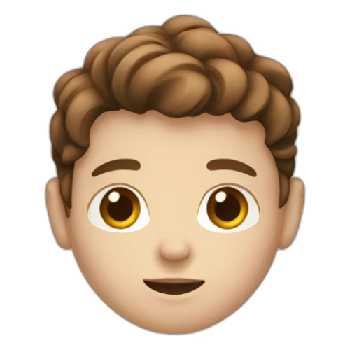 white kid with brown hair sticker