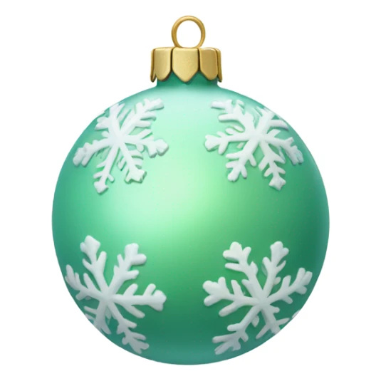Pastel Green ornament with winter pin  sticker