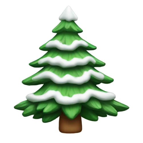 Christmas pine three with white details sticker