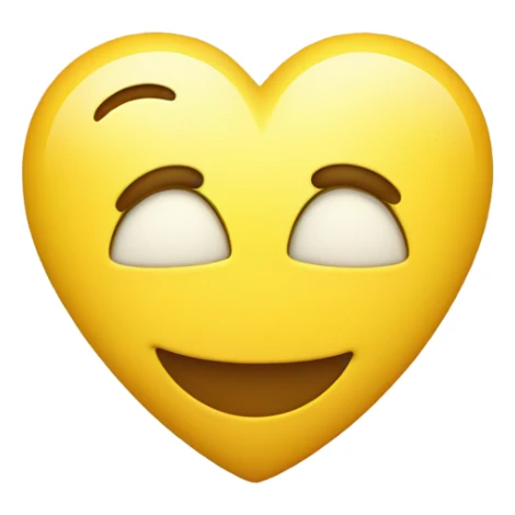 smiley yellow face with heart on the side sticker