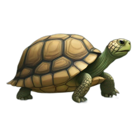 tortoise in front of the mirror sticker