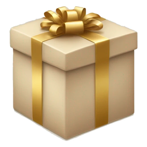 aesthetic beige and gold christmas GIFTBOX sticker