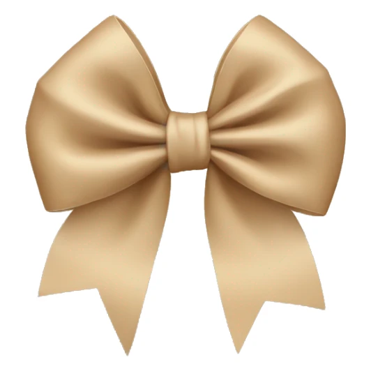 beige bow sticker