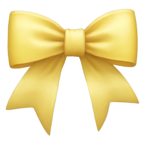 light yellow bow sticker