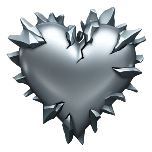 silver broken heart sticker