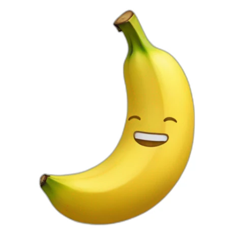 cara feliz y platano sticker