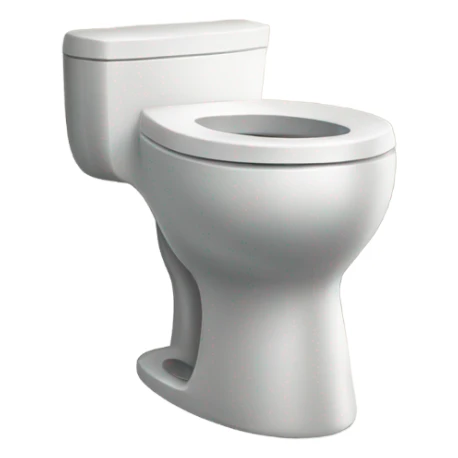 A toilet with a bald head and long neck sticking out  sticker