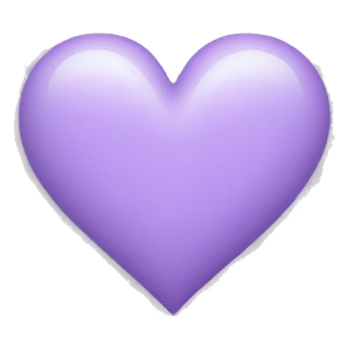 Light purple heart sticker