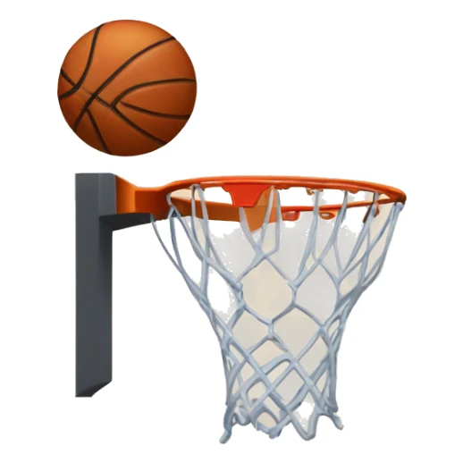 Girl dunking into a basketball hoop sticker