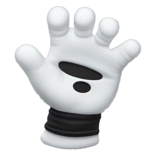 mickey hands white glove hang loose sticker