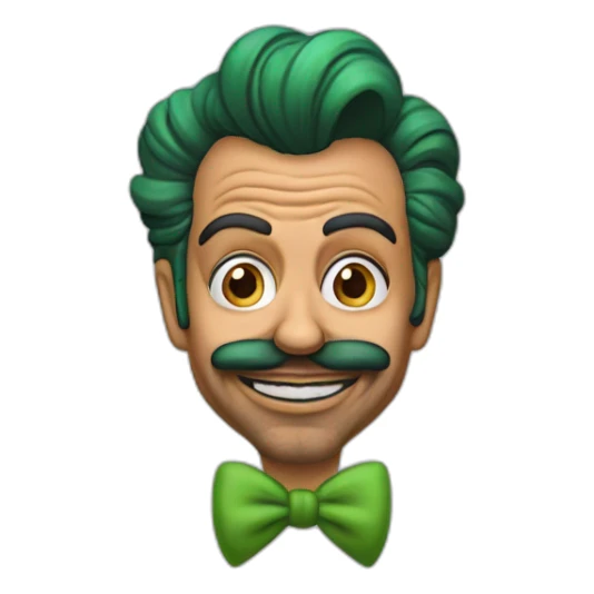 Eugenio Derbez clown with green air sticker