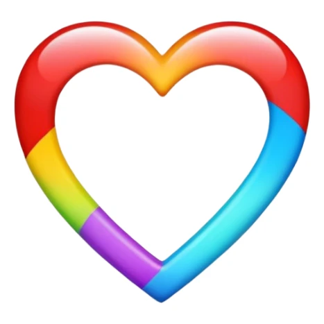 Crée un cœur avec plusieurs couleur  sticker