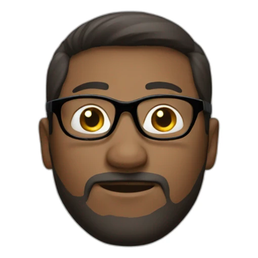 white-male-brown-hair-black-round-glasses sticker