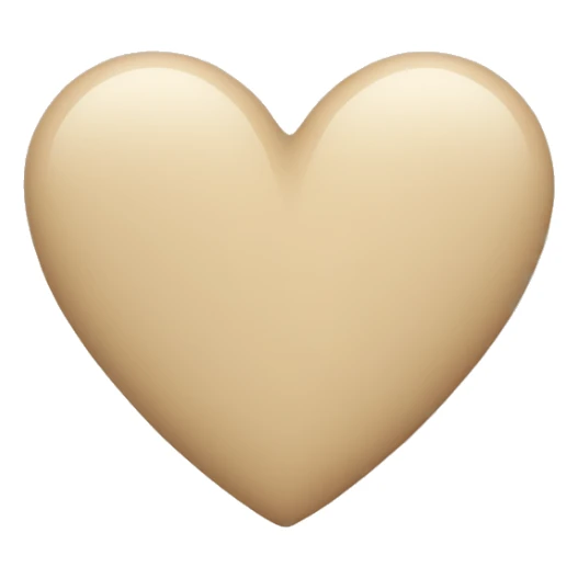 Beige heart  sticker