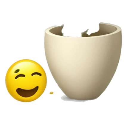 broken vase with plant on the floor sticker