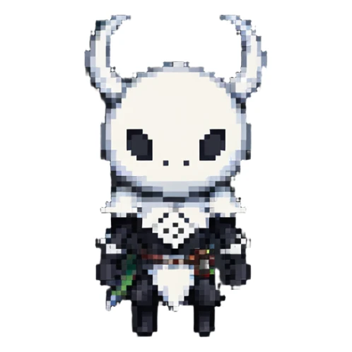 Hollow Knight character in pixel art style sticker