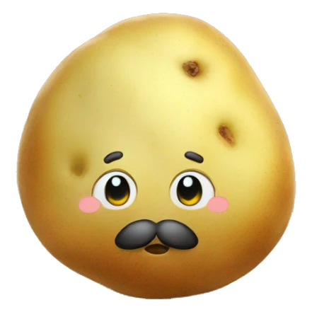 Potato with white wastache sticker