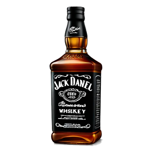 Realistic bottle of Jack Daniel's Whiskey isolated.  sticker