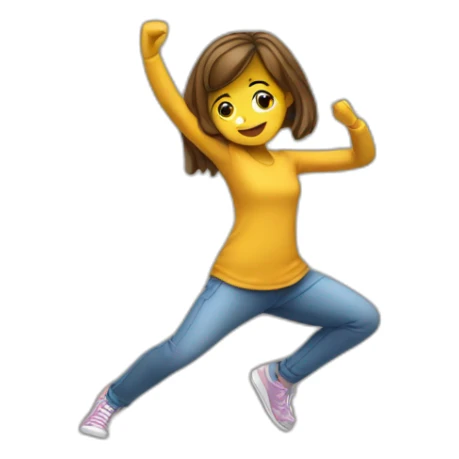 Fille qui fait un dab sticker