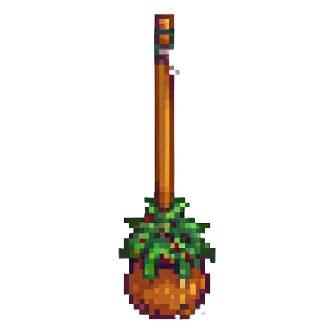 Nimbus 2000 broomstick from Harry Potter's Quidditch in pixel art style sticker
