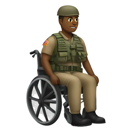 soldier in a wheelchair sticker