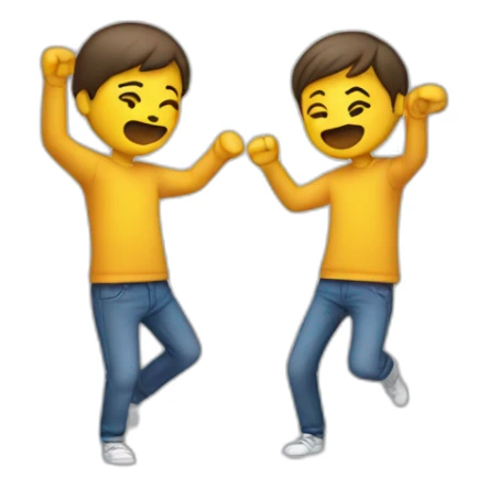 2 personnes qui font un dab sticker