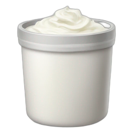 pot of sour cream sticker