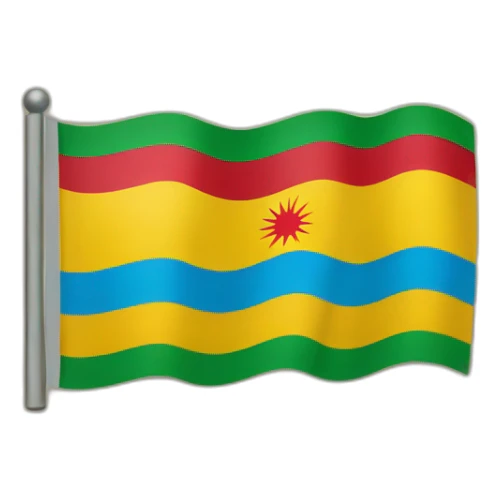 ios styled flag of Kurdistan sticker
