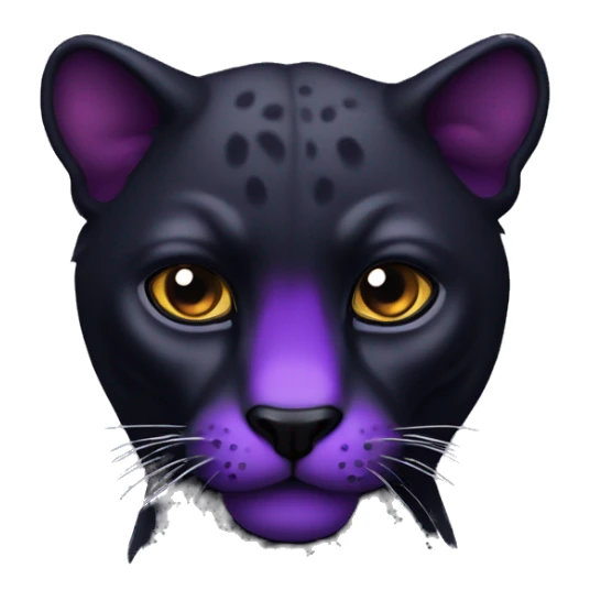 Animal pantera negra con ojos morados sticker