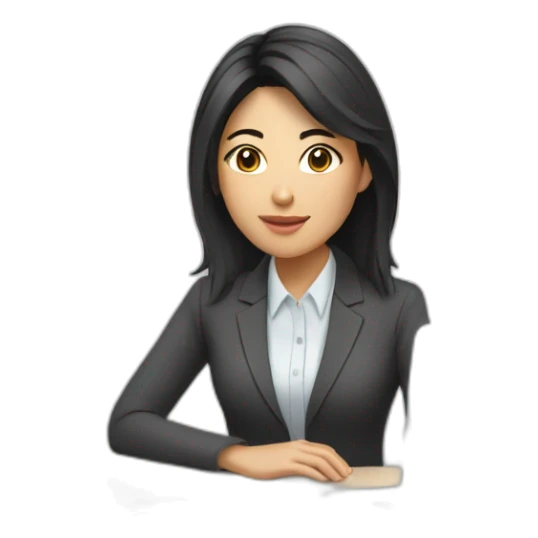 young-asian-office-woman-working-behind-laptop sticker
