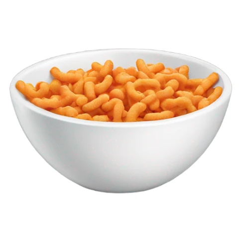 White bowl of Cheetos  sticker
